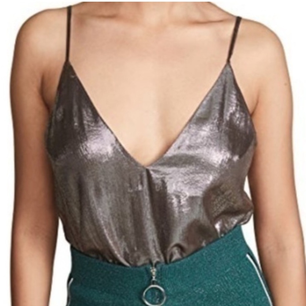 CAMI NYC Olivia Silk Lame Camisole